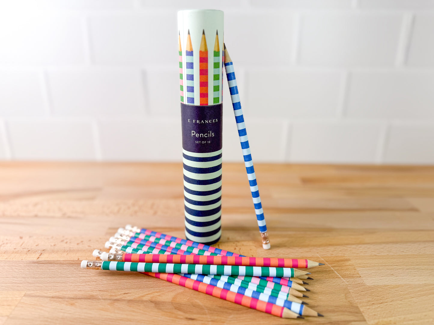 Varsity Stripe Set of 10 Pencils