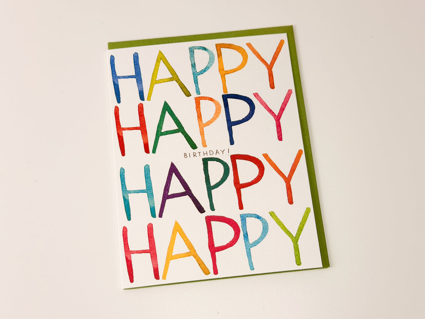 Water Color Repeating Happy Birthday