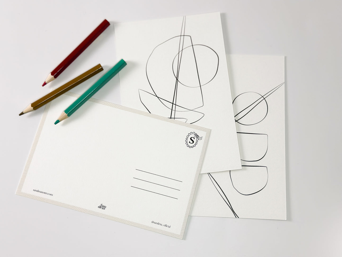 Color Me Abstract Postcards