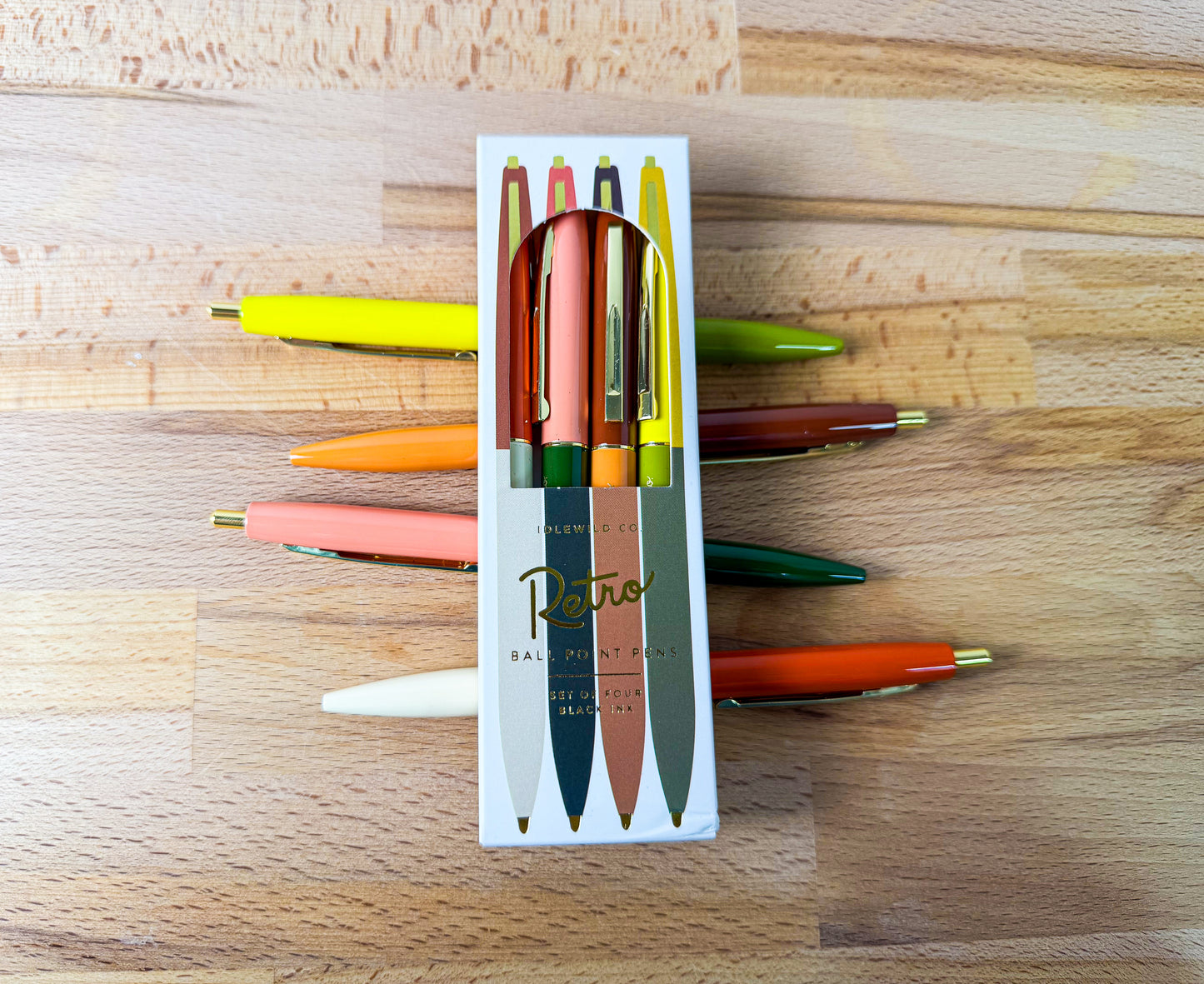 Retro Pen Set Desert Tones - Set of Four