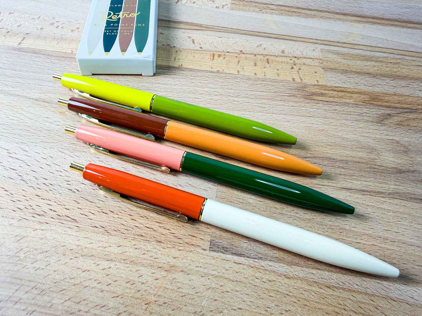 Retro Pen Set Desert Tones - Set of Four