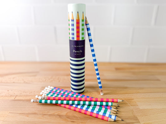 Varsity Stripe Set of 10 Pencils