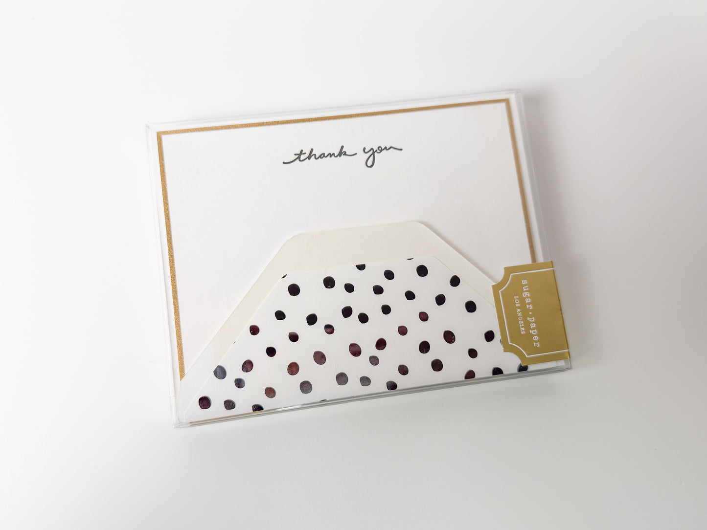 Scripted Thank You Letterpress Flat Note