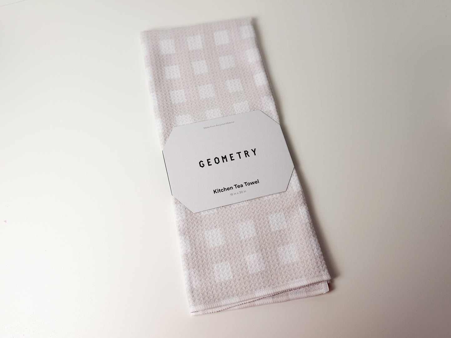 Gray and White Tea Towel