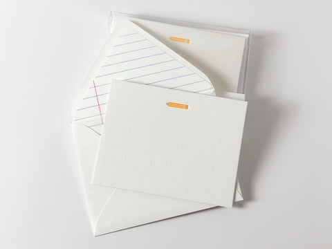 Pencil Letterpress Notecard Set