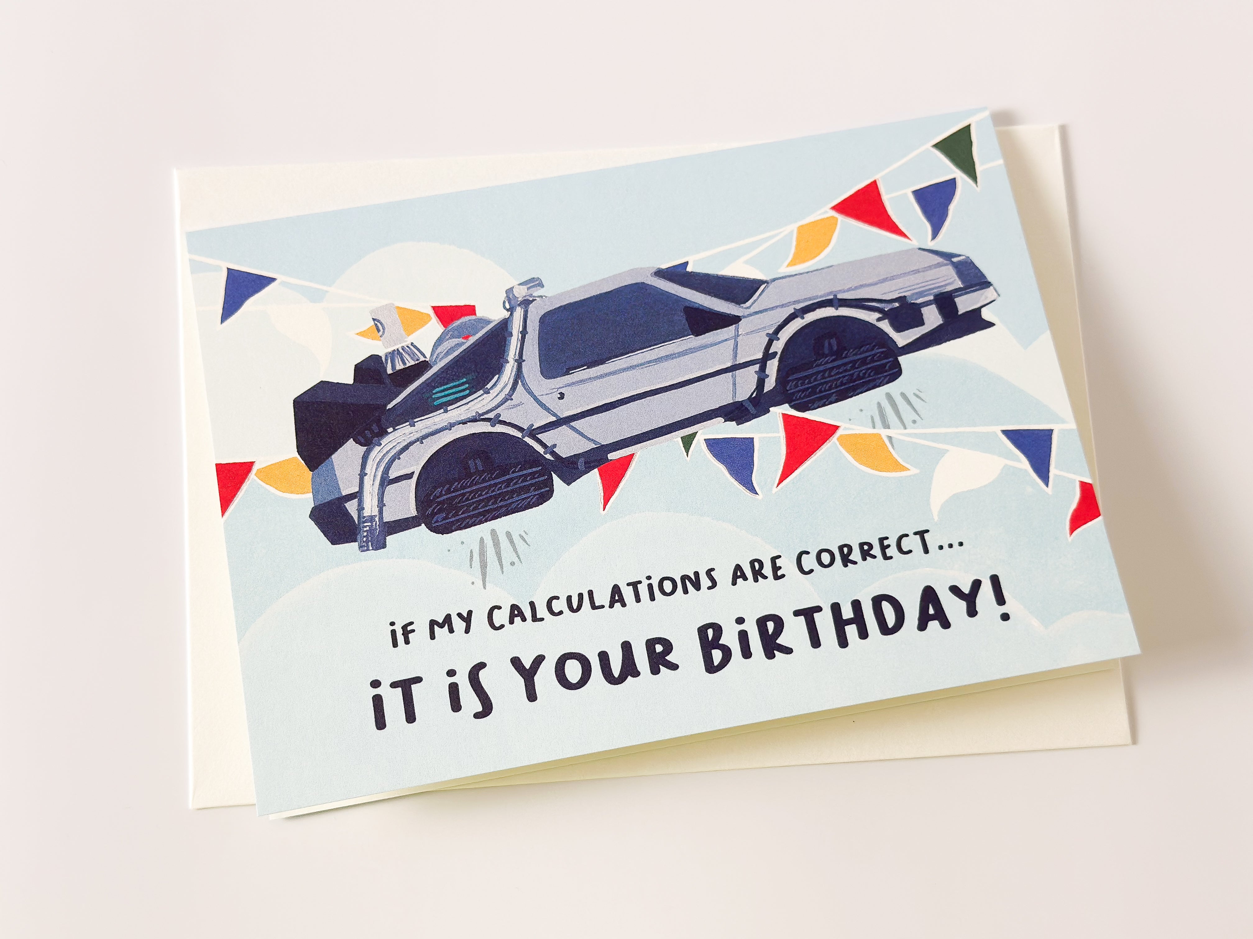 Delorean Happy Birthday Postmark D Studio