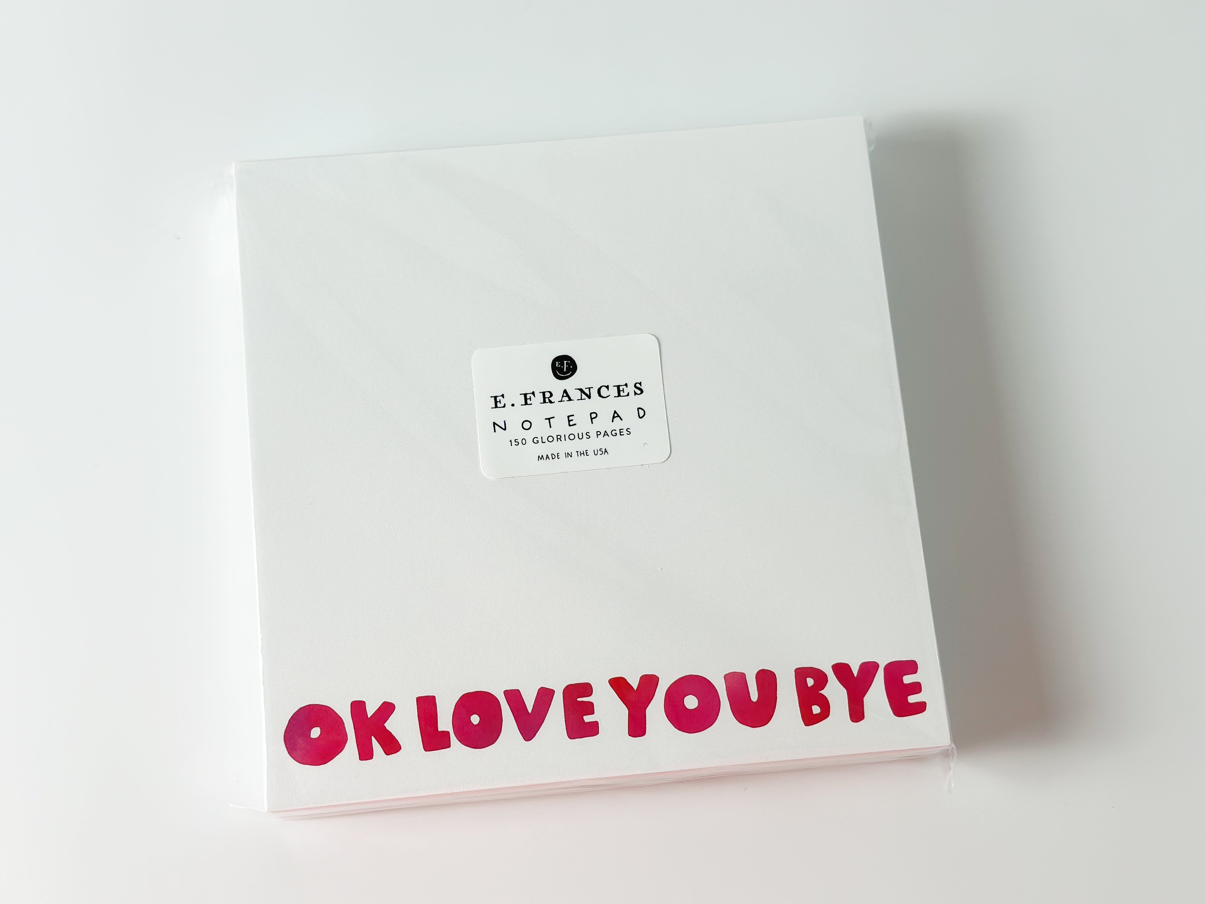 OK LOVE YOU BYE Notepad – Postmark'd Studio