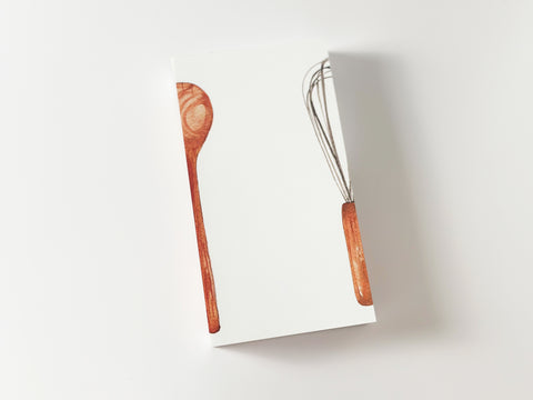 Spoon and Whisk Long Mini Notepad