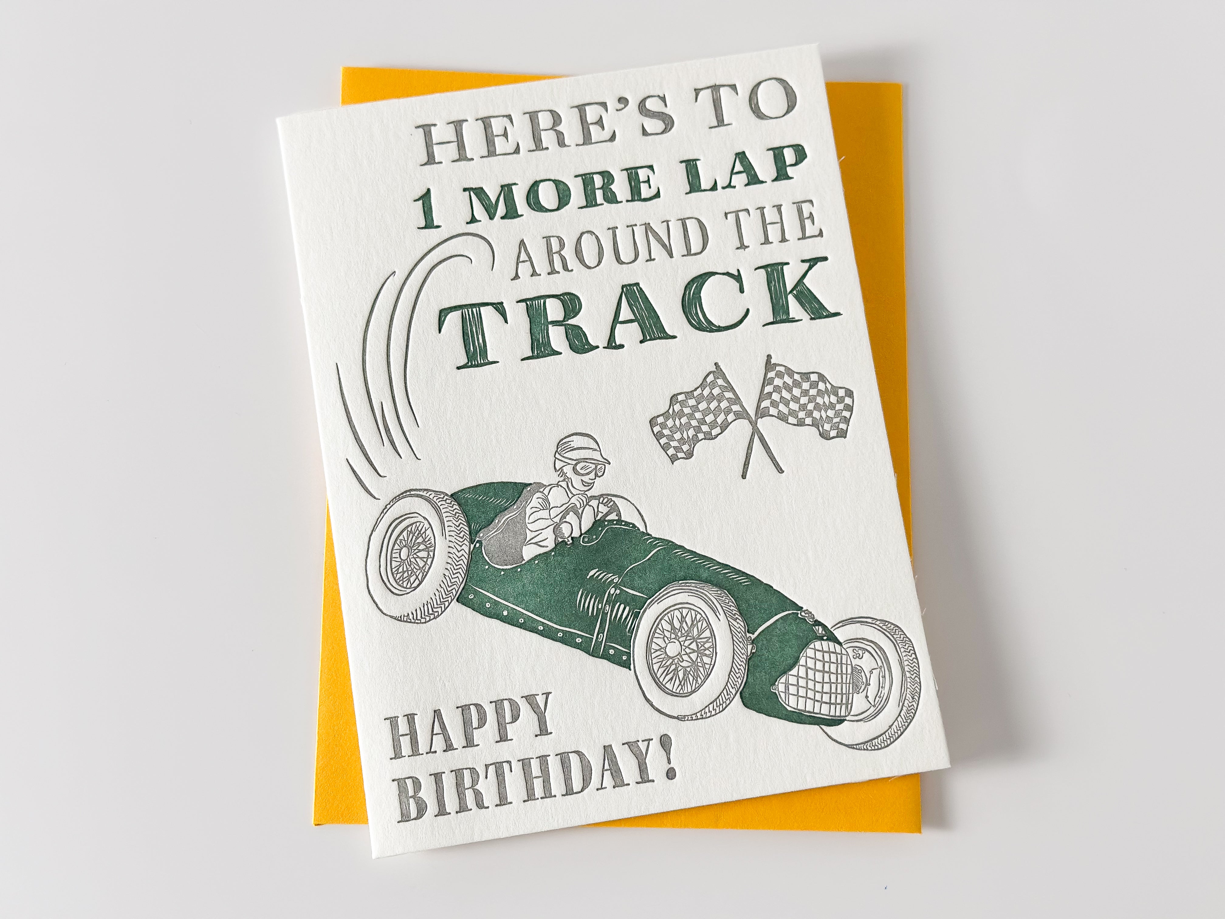 Lap Card One More Lap Birthday Card – Postmark'd Studio
