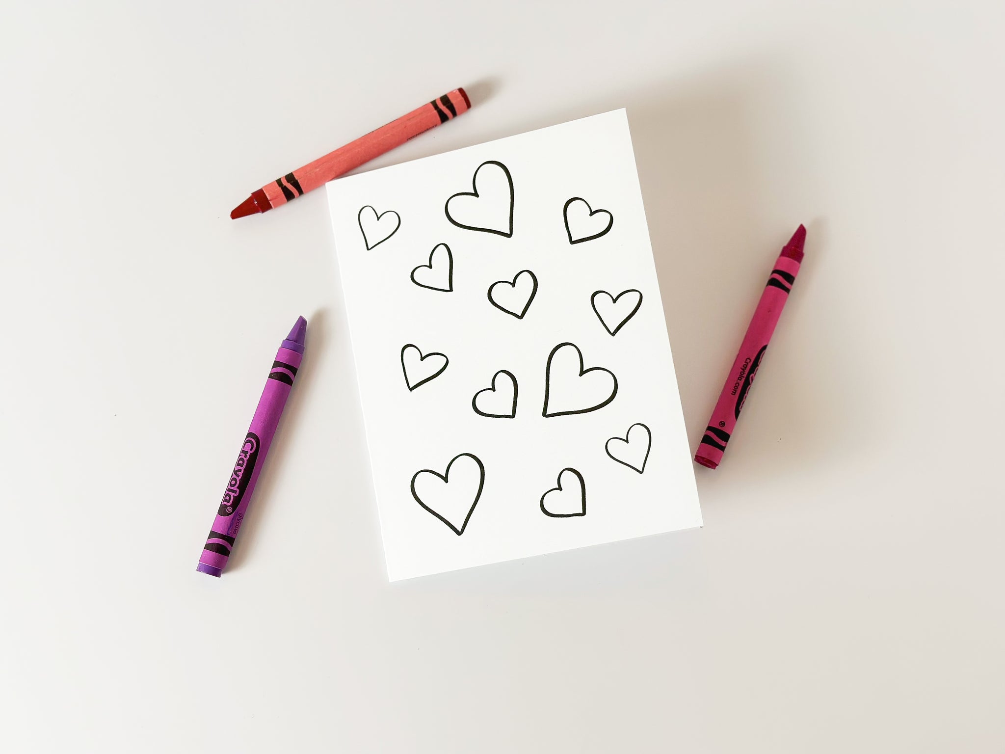 Heart Coloring Card