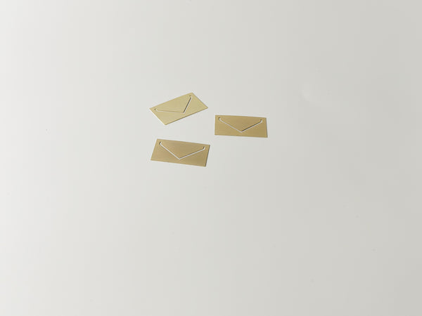 Smitten on Paper Gold Enamel Envelope Paperclips