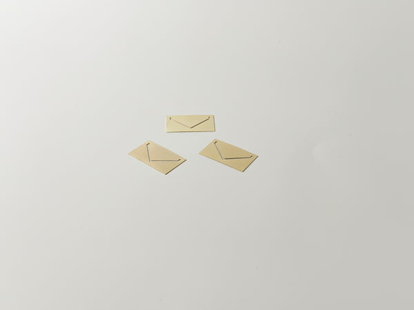 Smitten on Paper Gold Enamel Envelope Paperclips