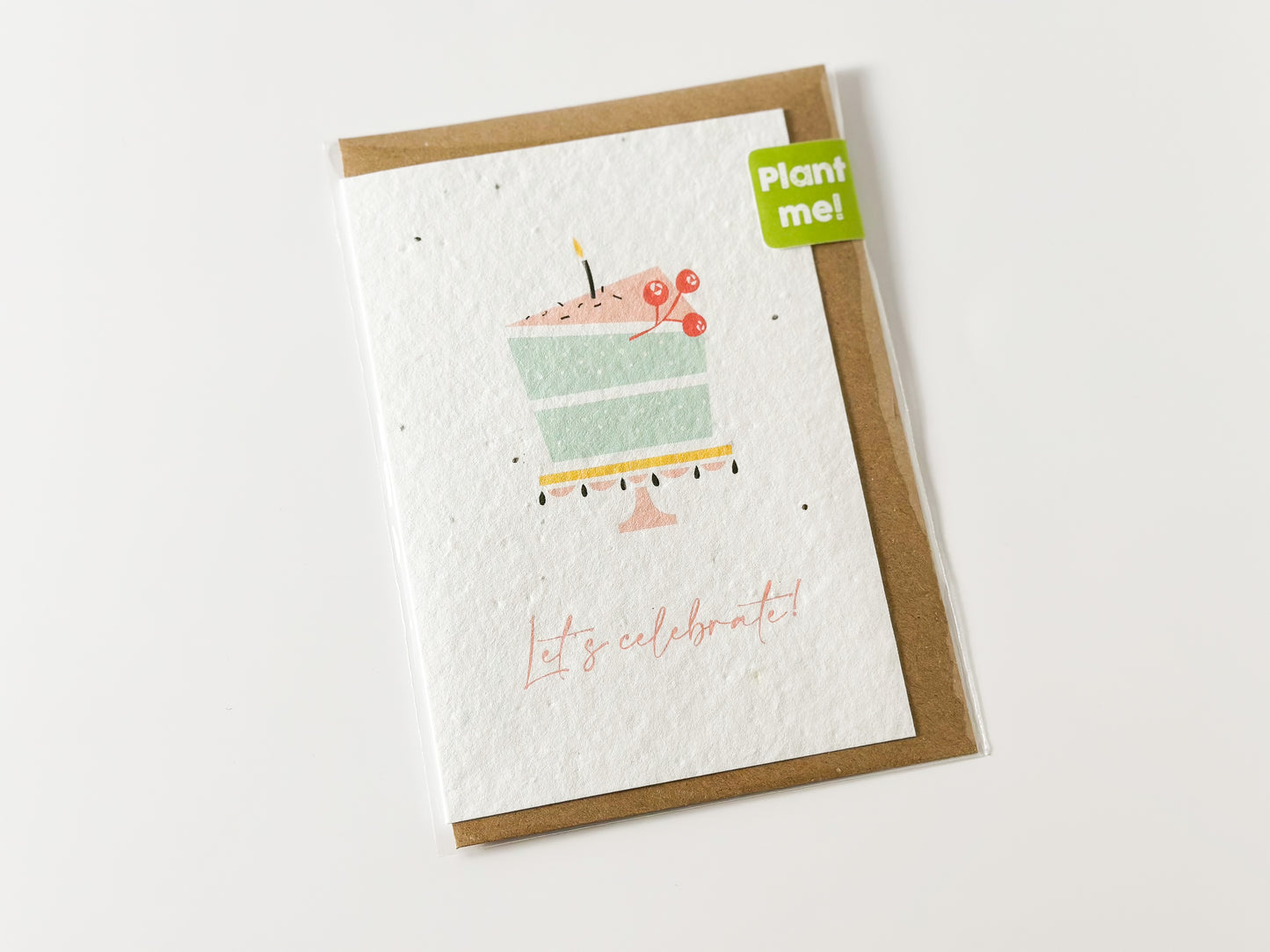 Seed Paper Happy Birthday Cake Card